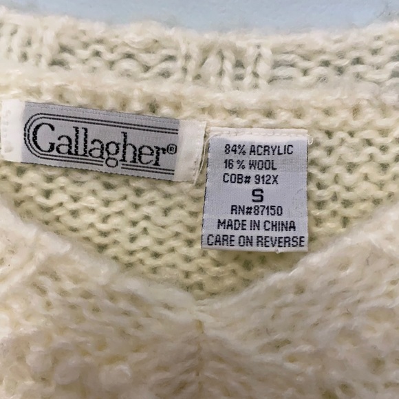 Vintage Wool Blend Pastel Snowflake Sweater - Picture 4 of 4